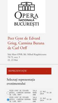 Bilete Opera, Carmina Burana