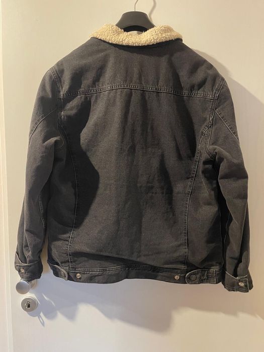 Geacă denim Jack & Jones cu blană teddy – mărimea XL