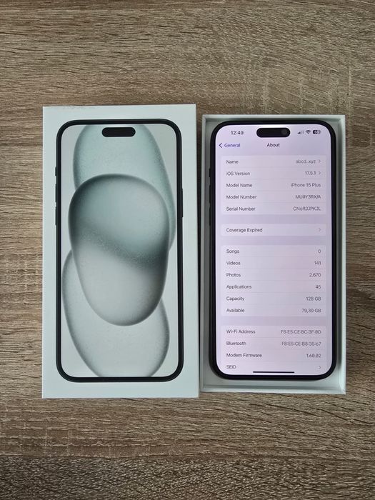 Iphone 15 plus black neverlocked + Airpods4 noise cancelation