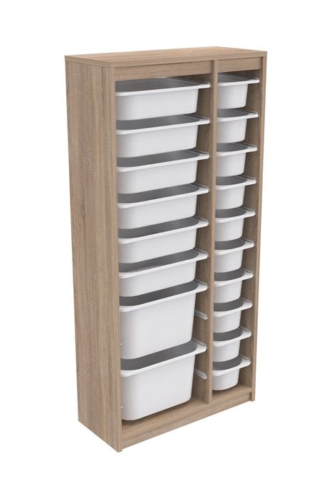 Шкаф за Съхранение с 18 кошници