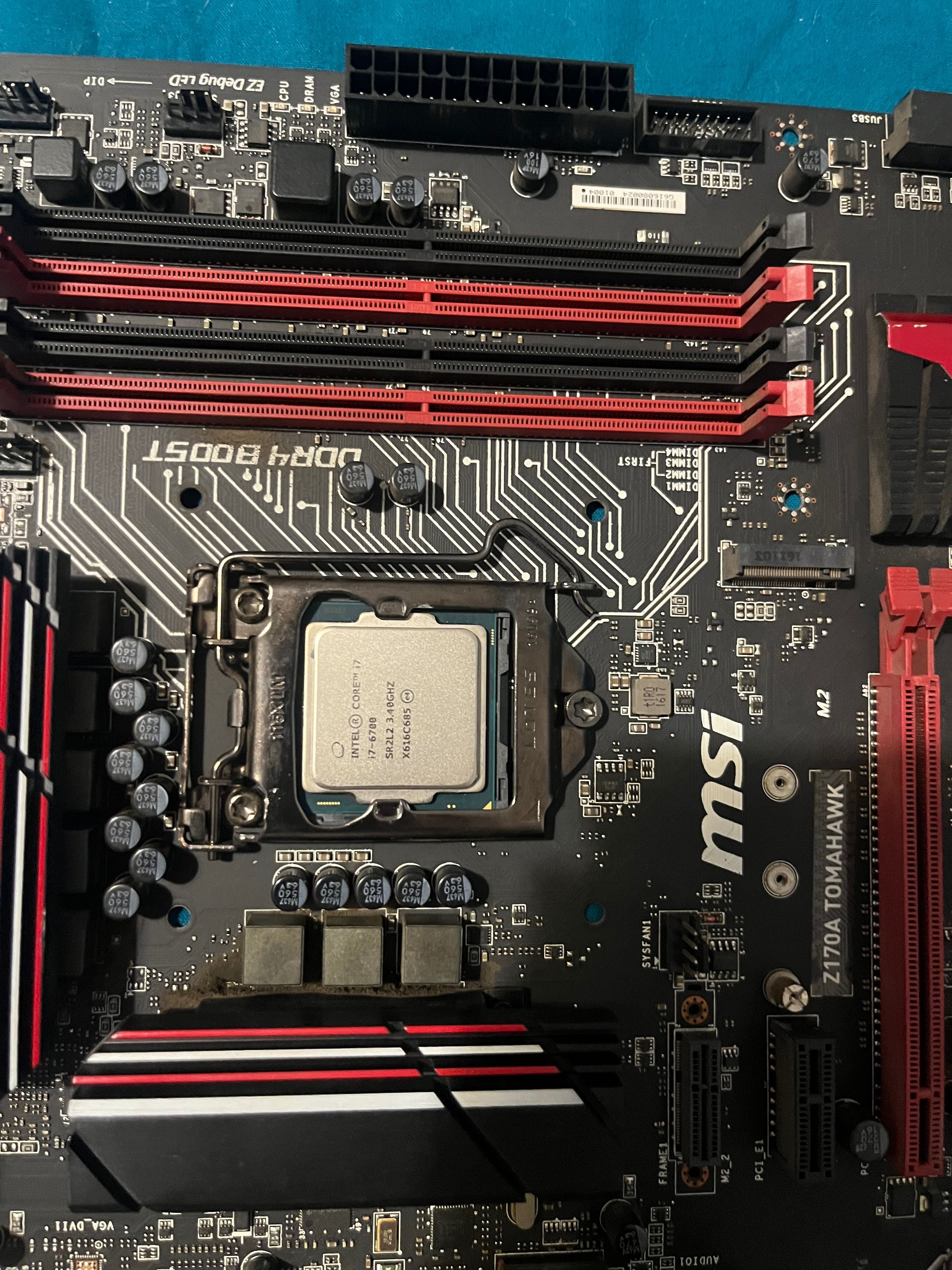 Intel i7 6700 , Tomahawk Z170A, Kingston 2400 (8+8) 16 GB RAM + cooler
