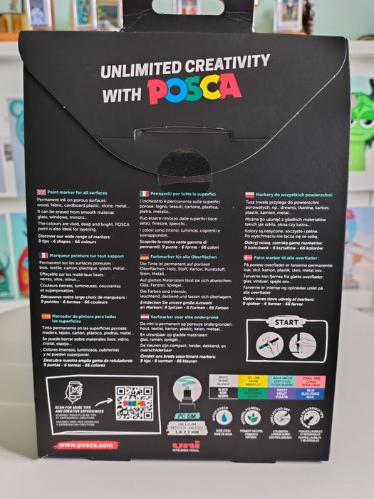 Markere/Carioci POSCA x8 +varianta cu săculeț