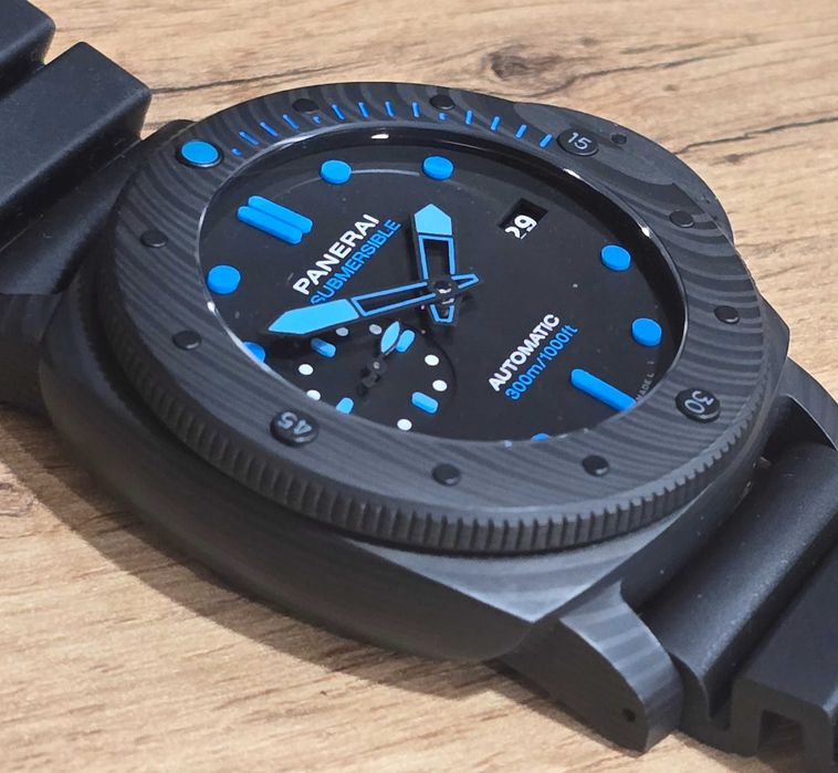 Ceas barbat 47mm carcasa si bezel din carbon fibra Auto movt. Panerai