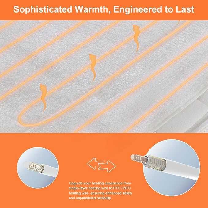 KPUY Електрическо нагревателно одеяло  с 10 настройки за температура