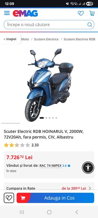 Scuter electric rdb hoinarul 5