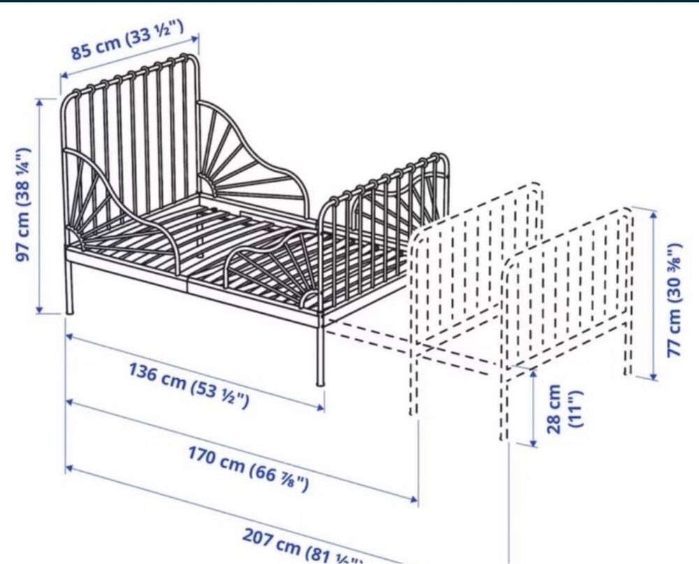 Растущая кровать IKEA Minnen