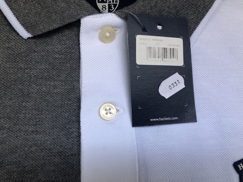 НОВА Hackett Half Split Polo Shirt ОРИГИНАЛНА мъжка поло тениска - р.М