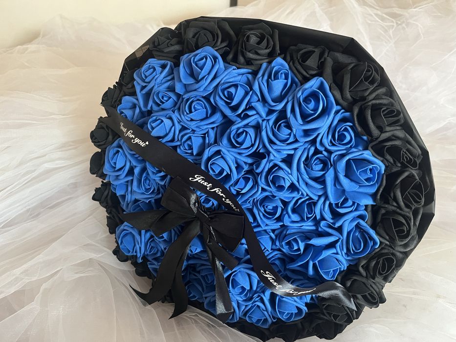 Букети от вечни рози(фоам и сатен)