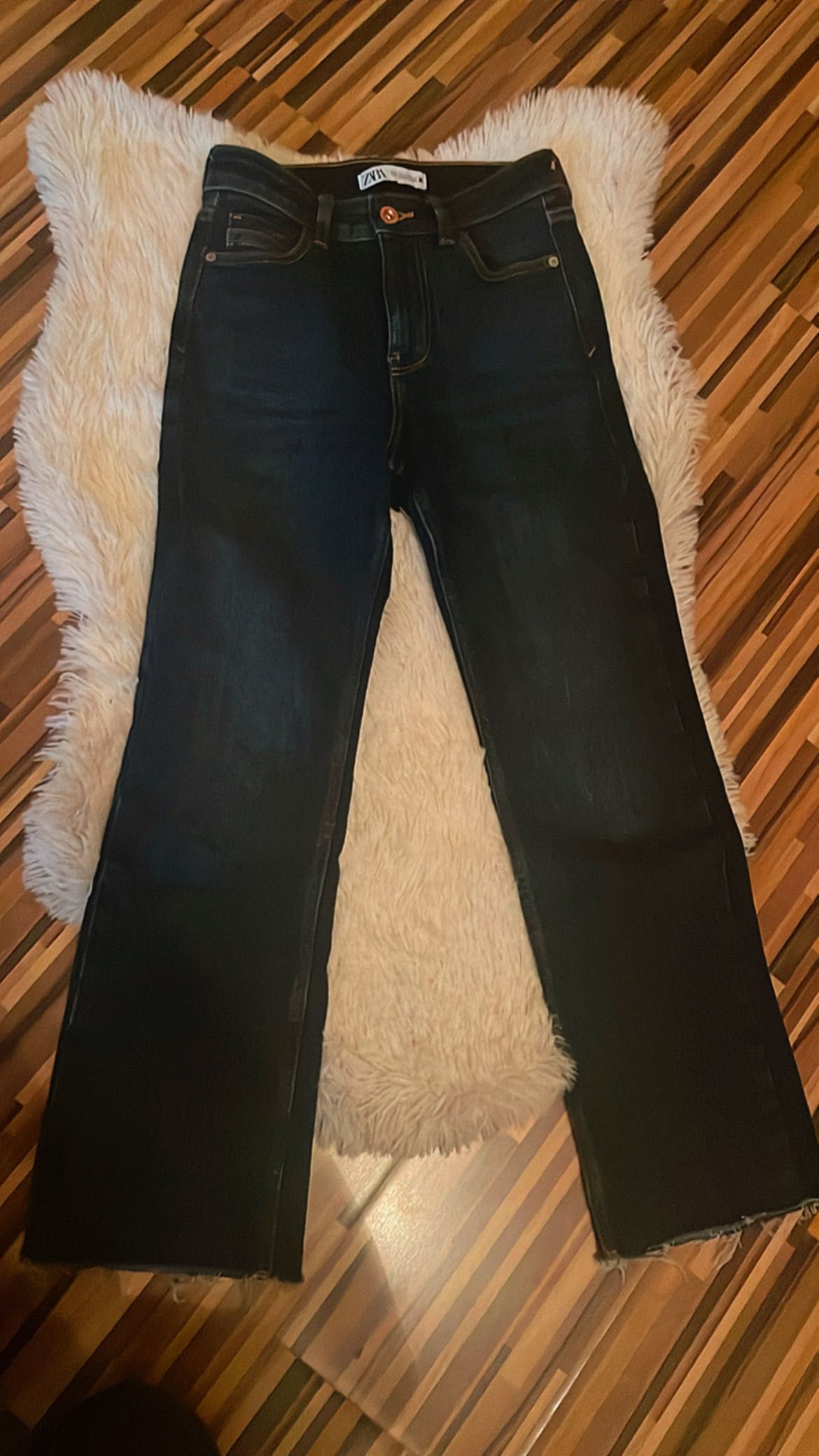 Zara дънки с широки крачоли
