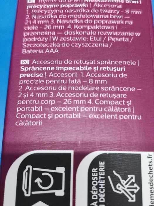 Trimmer Philips 4000 pentru sprâncene cu accesorii noi sigilat