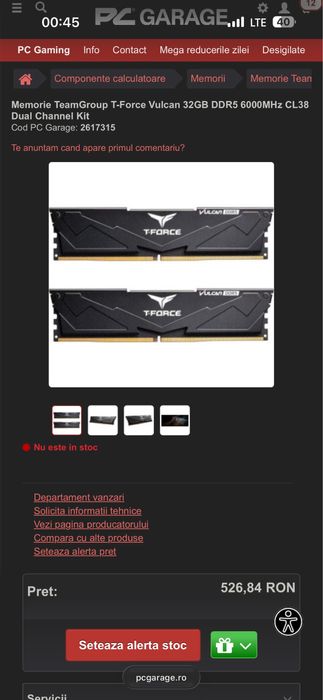 Rami TForce 32gb (16x2) 6000 mhz 38cl