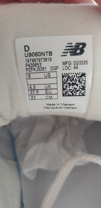 New Ballance 9060 UK 4.5 US 5 Size 37.5 /23.5см Дамски Кецове ОРИГИНАЛ