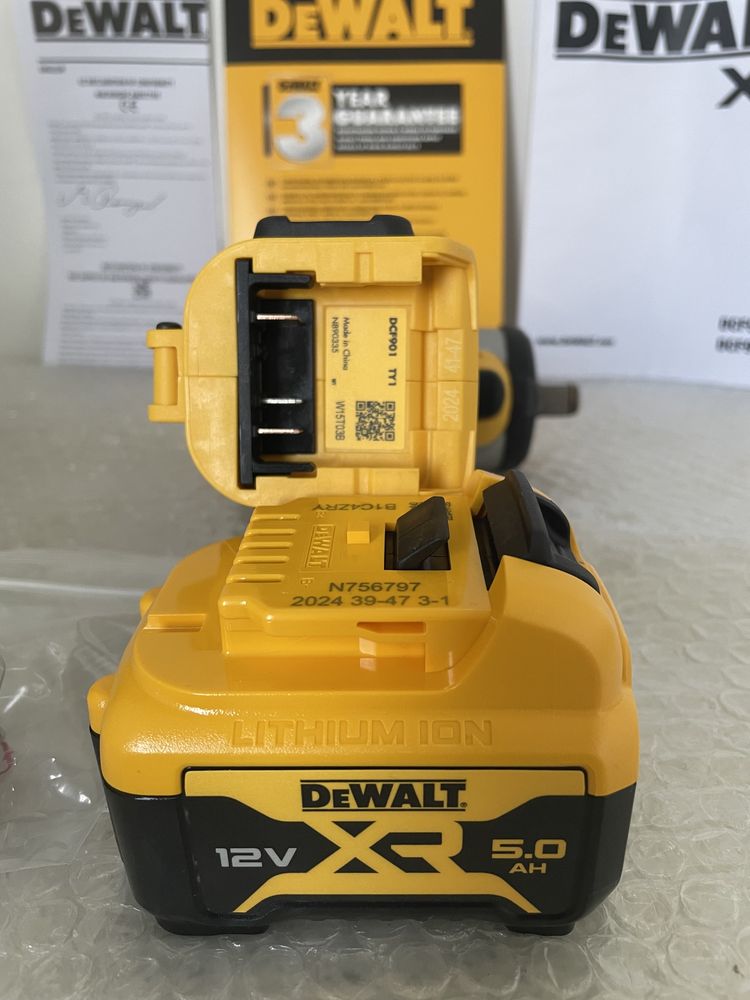 DeWALT DCF 901 XR. 12V. Impact cu Patrat 1/2, + 1X5 AH, Original Nou !