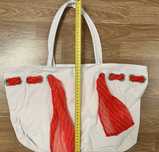Geanta alba din material textil