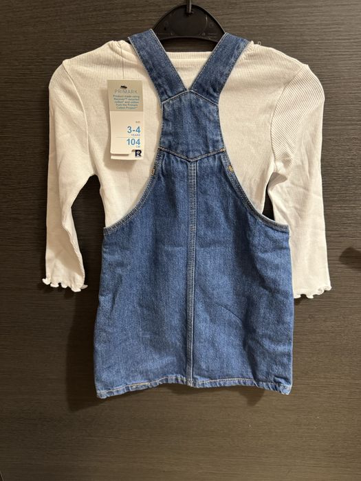 Set rochie de blugi cu bluza marimea 3-4 ani.