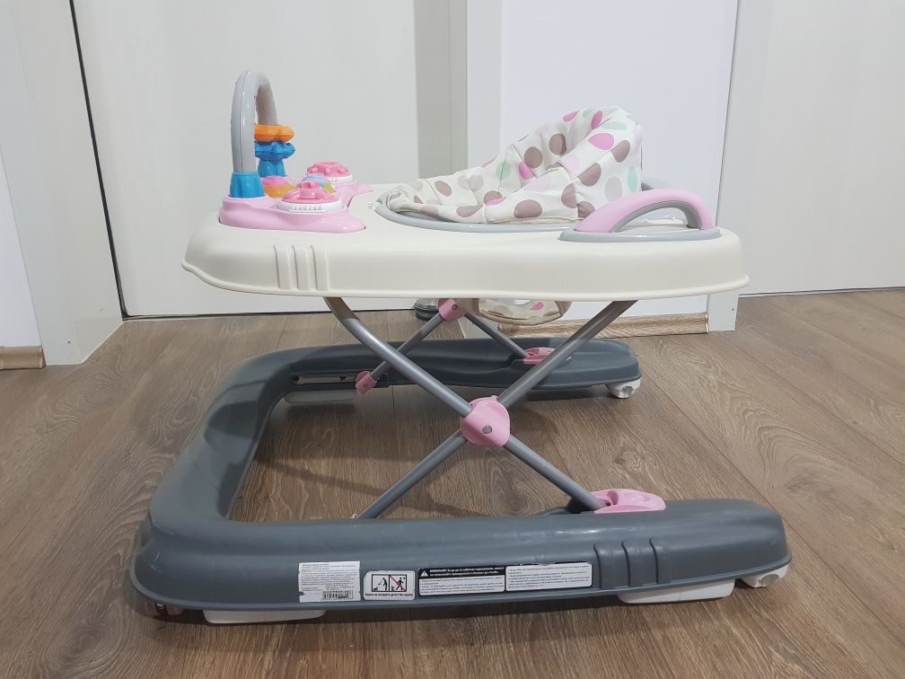 Бебешка проходилка Cangaroo Dotty 2в1, розова