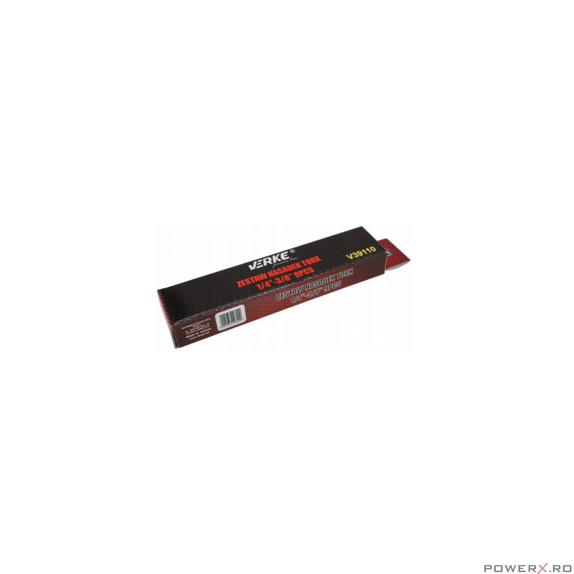 Set chei torx 1/4 - 3/8 E5-E16 9 elemente Verke