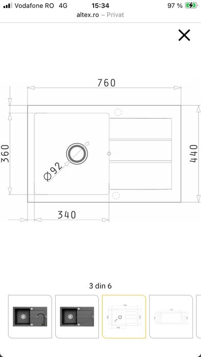 Pachet chiuveta Pyramis Alexia Aniversare Premium