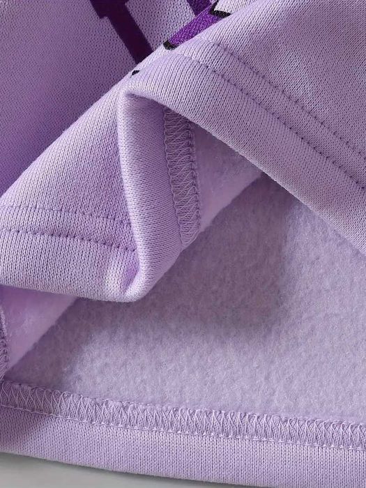 Compleu sport, 2 piese, Bluza maneca lunga si fusta, Mov, 5-6 ani