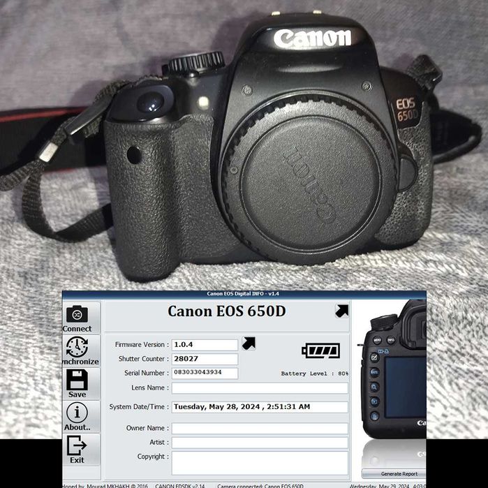 Vand camera foto DSLR Canon EOS 650 D cu accesorii