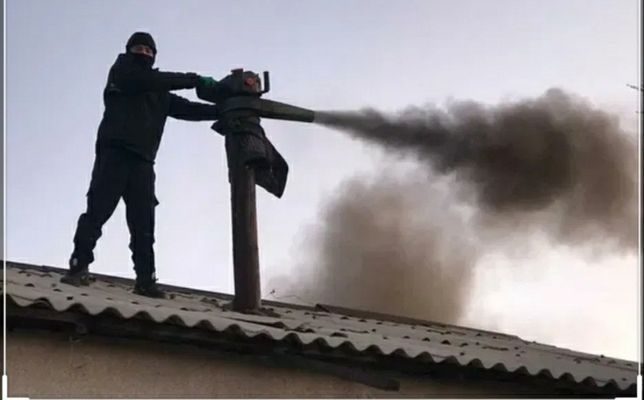 Чистка дымохода ваккумом