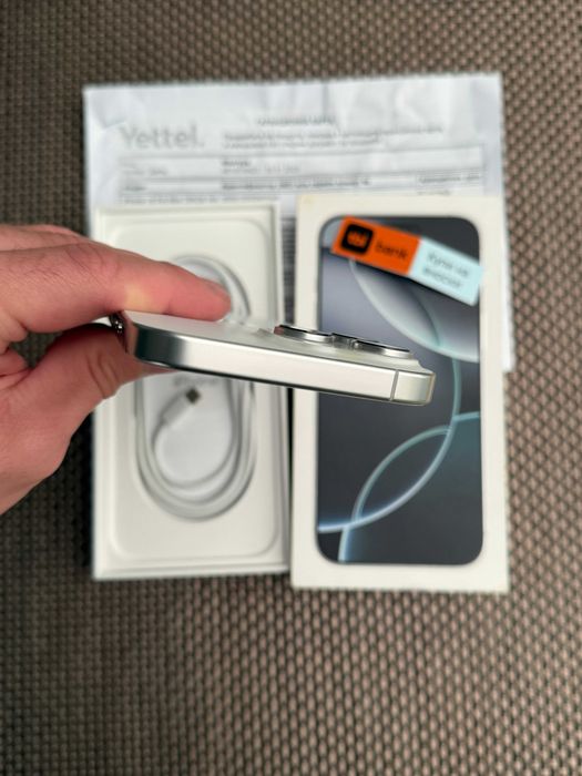 36М ГАР! iPhone 16 Pro MAX Лизинг от 73лв/м White Titanium 256GB бял