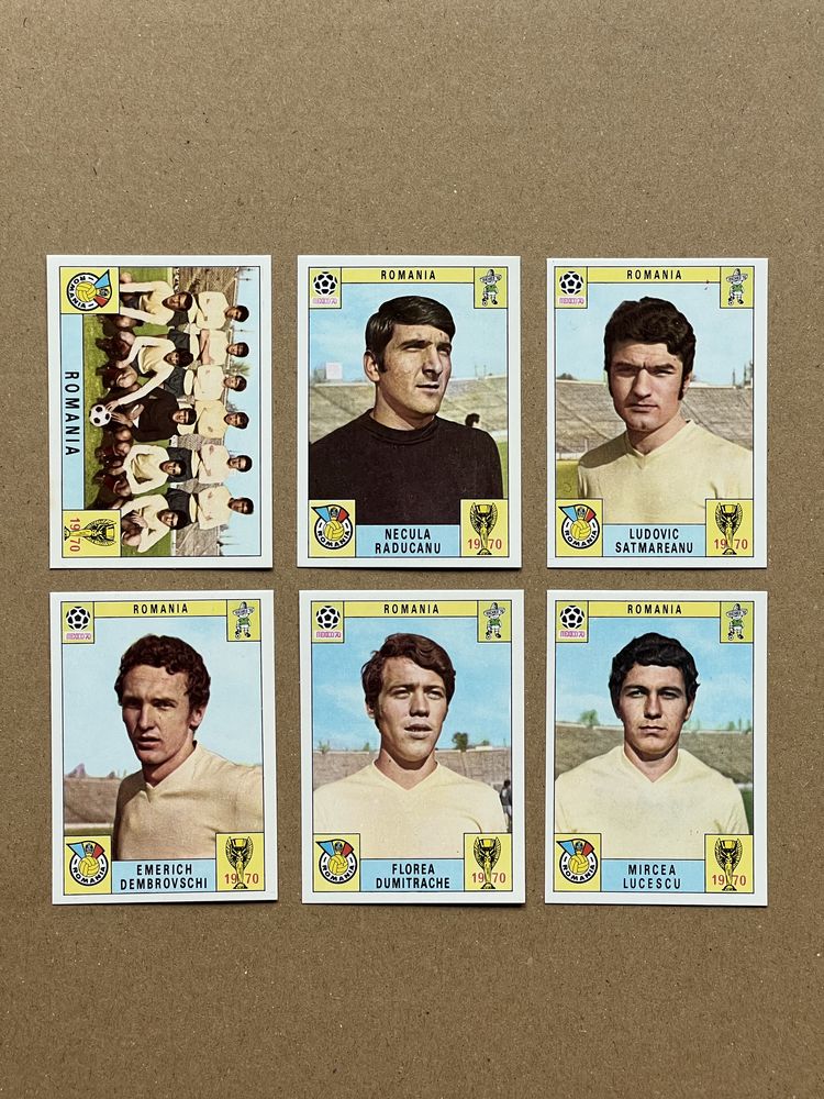 Panini World Cup 1970 Mexico 70 carduri noi Romania Lucescu Dumitrache