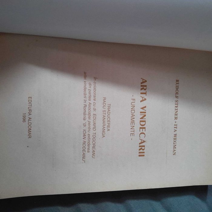 RARA, Arta vindecarii. Fundamente, Rudolf Steiner, Ita Wegman 1996