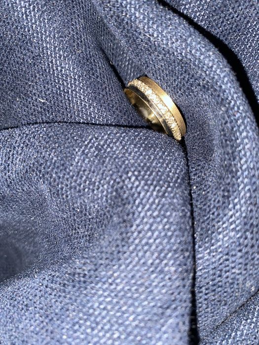 Златен пръстен с цял ред ЕСТЕСТВЕНИ ДИАМАНТИ