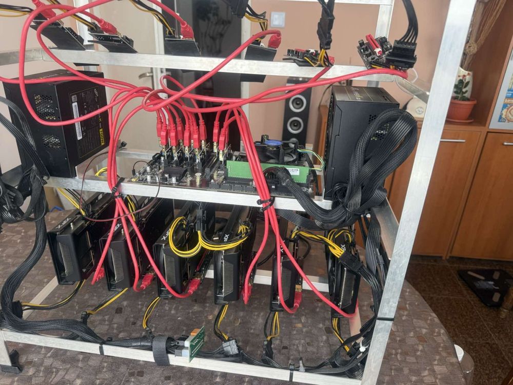 2x Mining rig-a RX 6600 | готови за работа, 2х майнинг рига рх 6600