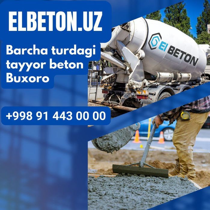 El Beton 24/7 Xizmat qiladi.