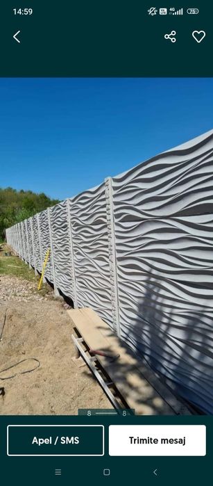 Gard din placi stâlpi de beton armat