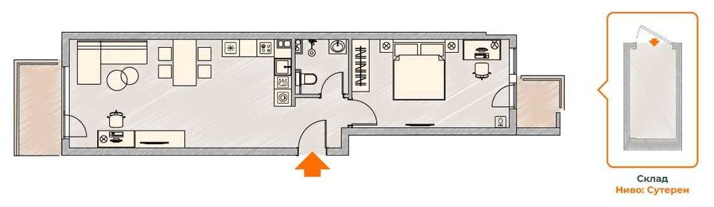 Продава се Двустаен апартамент в София, Малинова долина - 83 кв.м за 1655 €/кв.м - Снимка #7