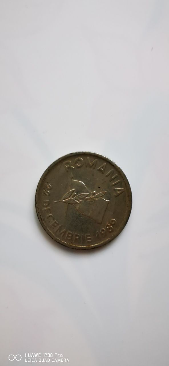 Moneda 10 lei 22 decembrie 1989
