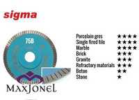 Disc diamantat Sigma 115mm art. 75B PROFESSIONAL TURBO SG75B