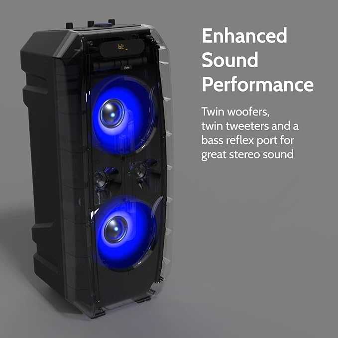 i-box Парти Караоке тонколона, 120W, Bluetooth,Акумулаторна батерия
