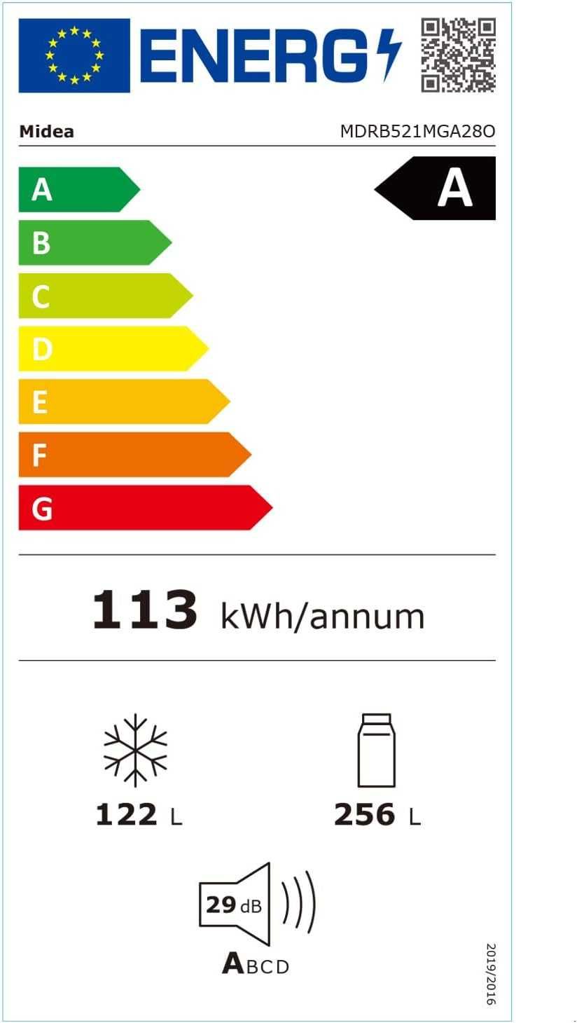 1. Midea MDRB521MGA28O код 1185 (Хладилник с фризер) - 899лв
