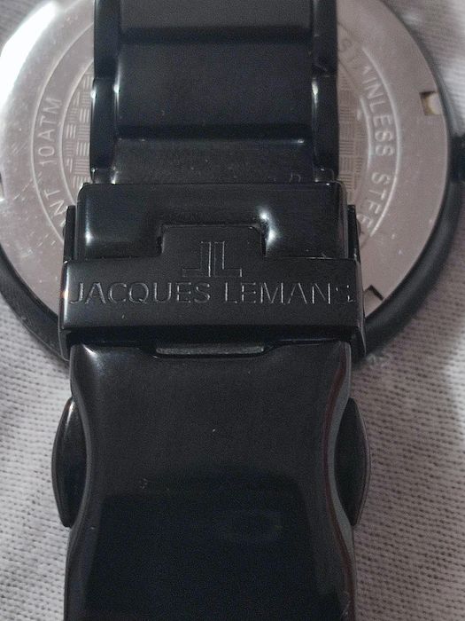 Ceas Jacques Lemans Ceramic 42-8 original – negru, elegant, stare bună