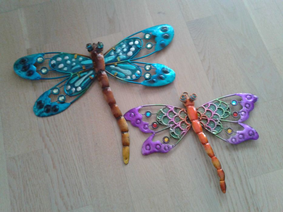 Decoratiuni metal & sticla prelucrate manual, stare impecabila