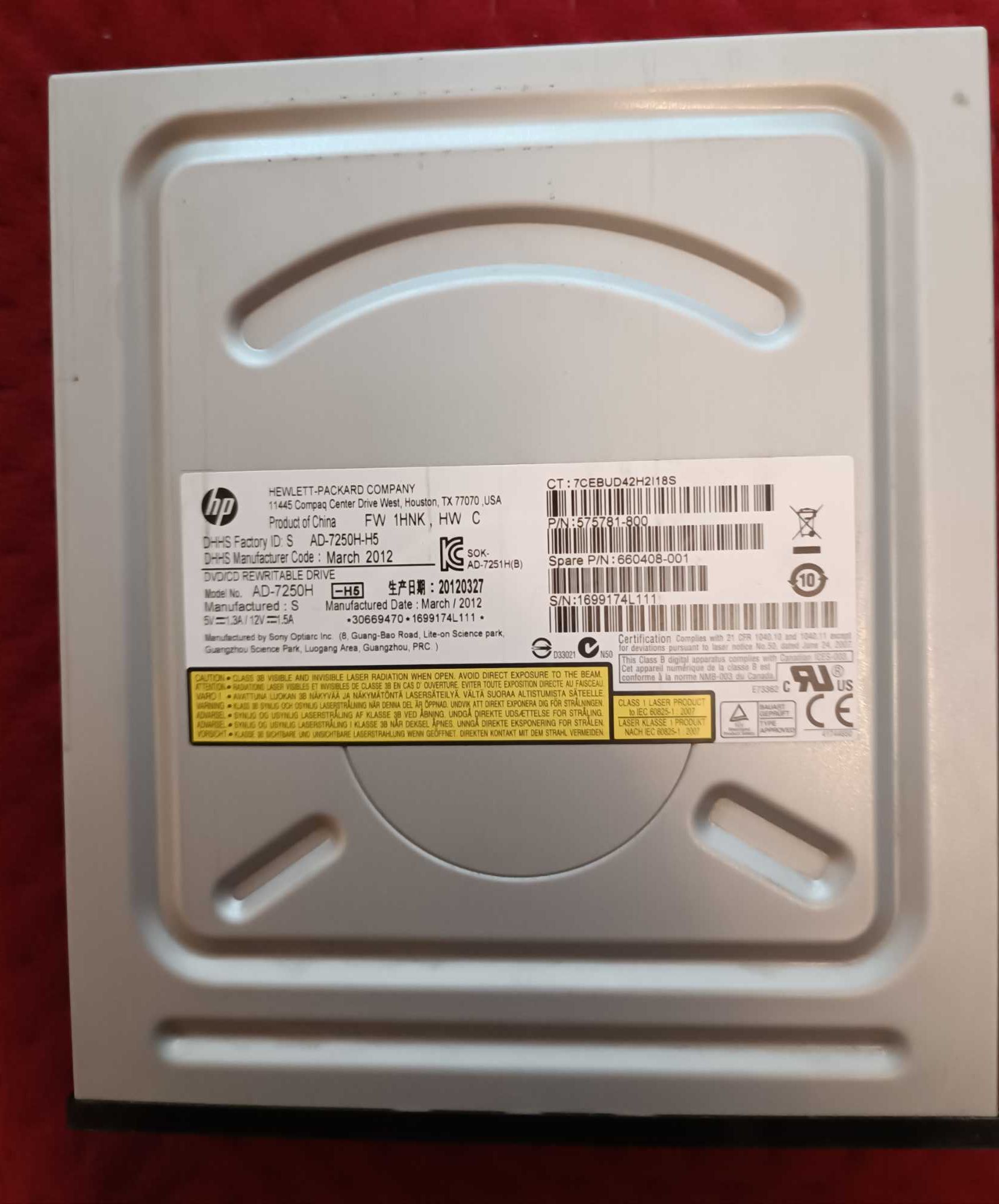 DVD/CD drive RW Hewlett-Packard