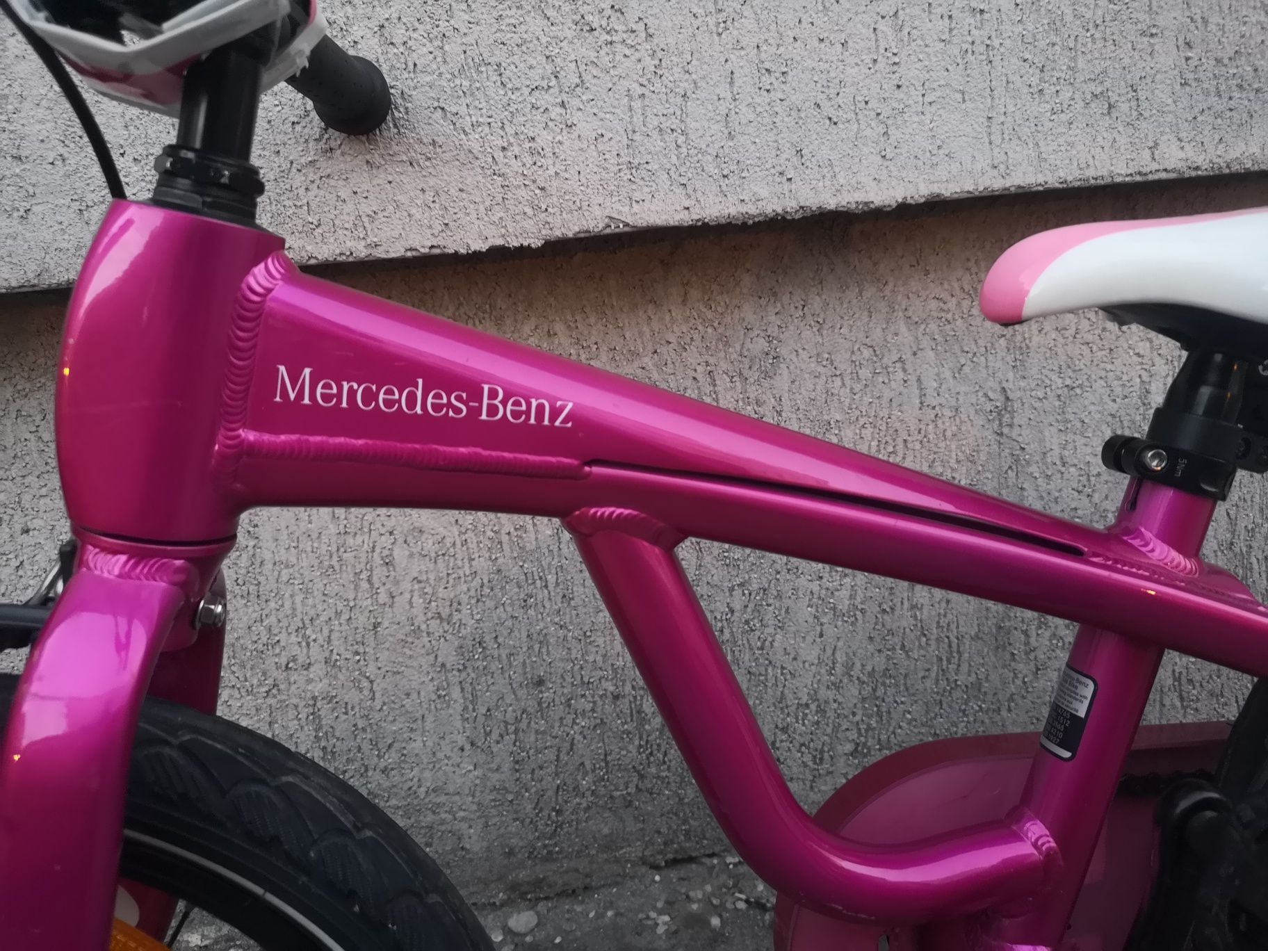 Bicicletă copii Mercedes Benz 16 zoll 2 in 1  Pink de la 3 ani+