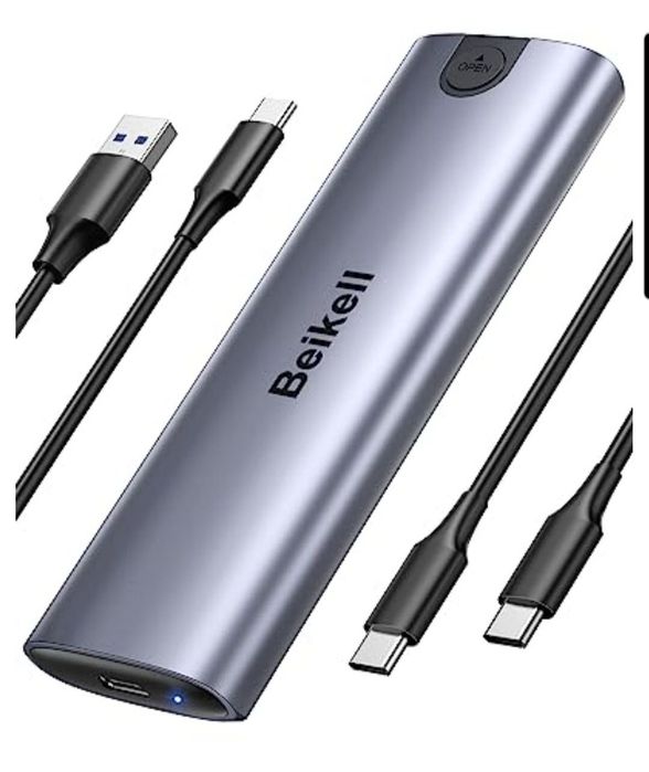 Rack SSD M.2 NVME SSD Enclosure, Beikell USB C 3.2 Gen 2*1 10Gbps M.2