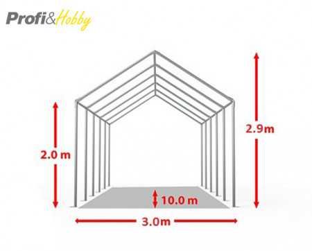 3х10 м професионална шатра здрав PVC брезент