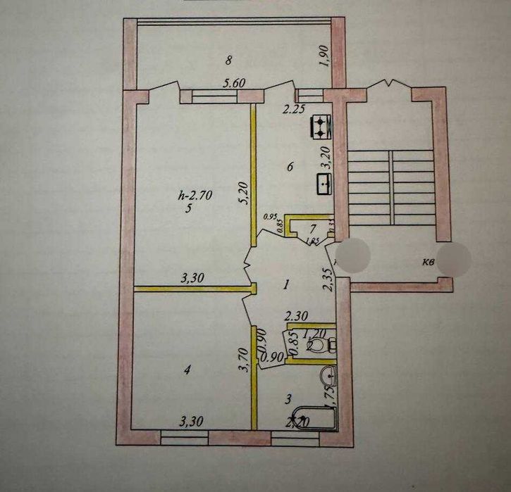 2-x комнатная квартира