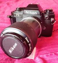 Nikon FG cu Nikon E 36-72mm f/3.5 și filtru