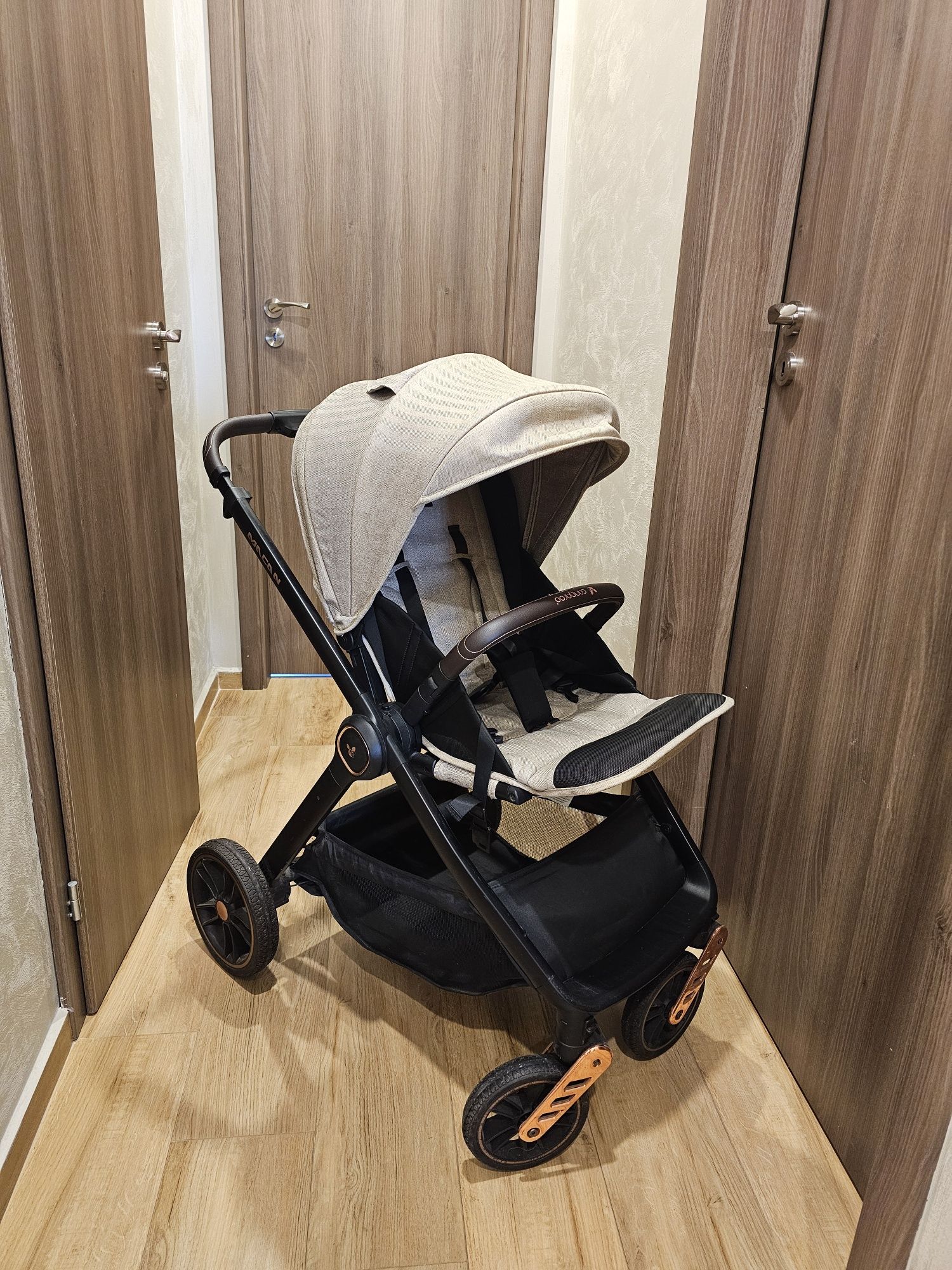 Cangaroo Macan 2в1 бебешка количка, бежов цвят