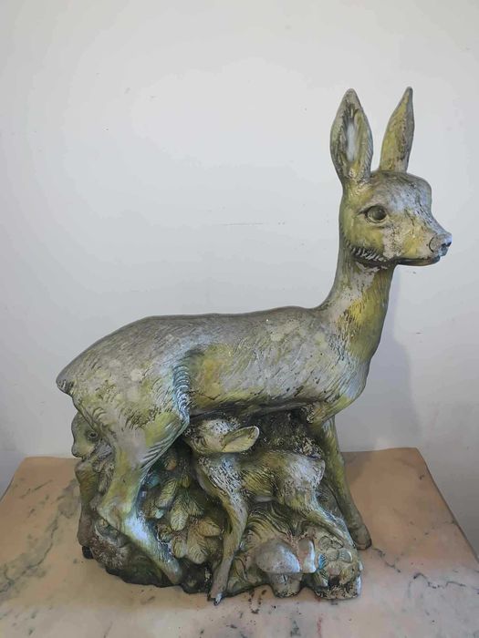 Decorațiune de gradina Caprioara cu doi puii