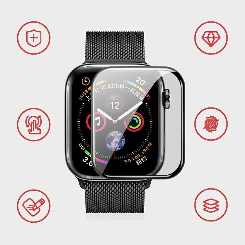 5D Протектор за Apple Watch Ultra 9 8 7 41 /45мм 4 5 6 SE 40 44 49