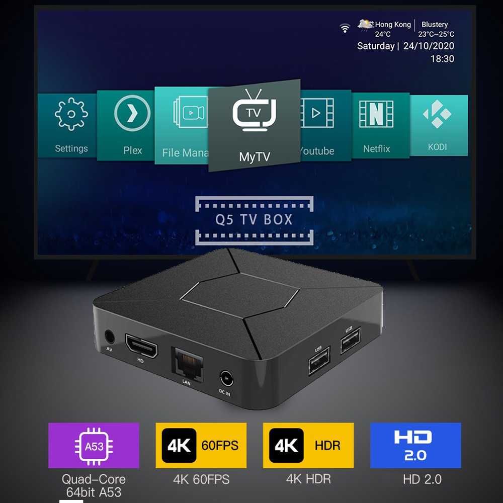 Q5 Smart tv box Android tv смарт приставка оригинал