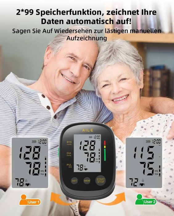 AILE автоматичен апарат за кръвно налягане за горна част на ръката